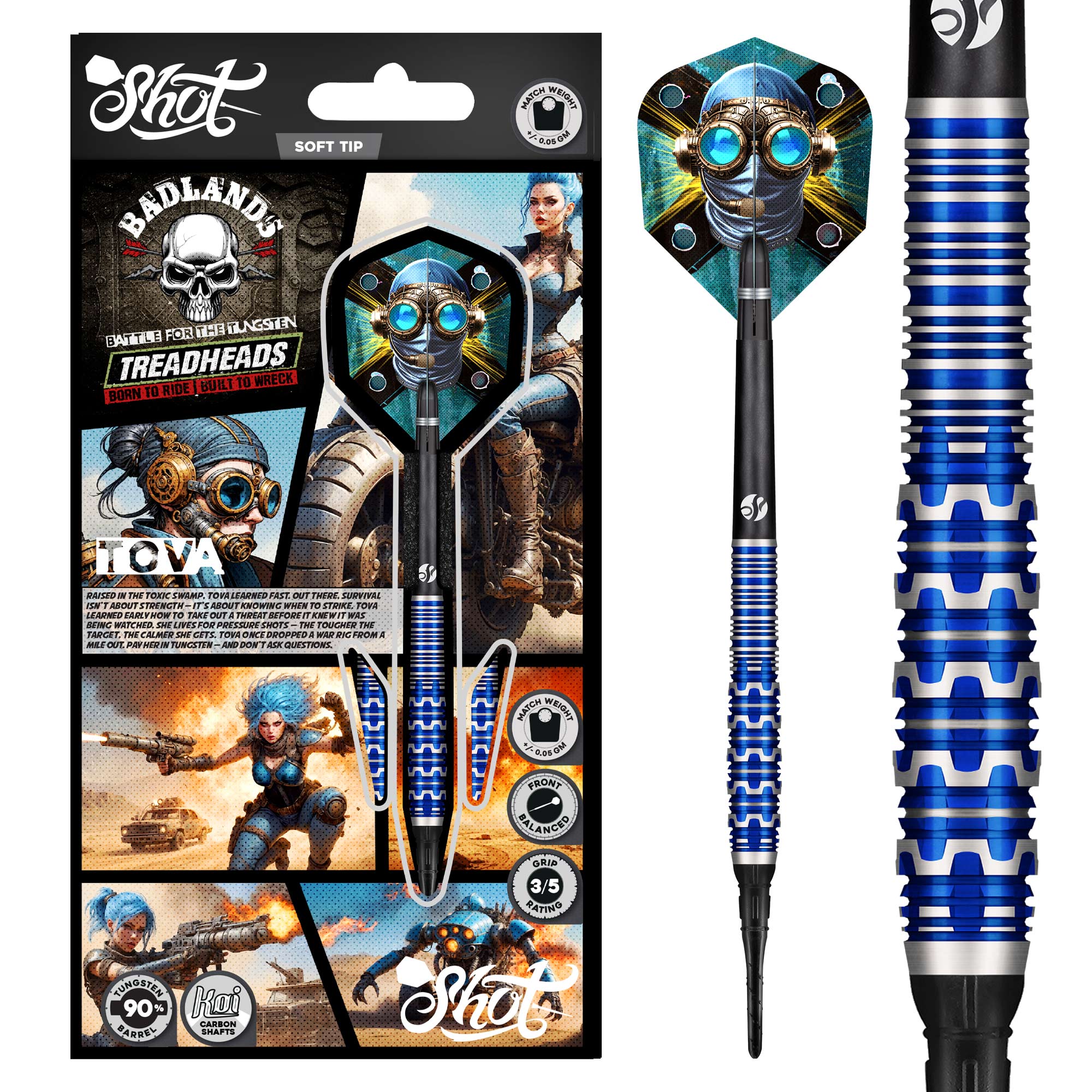 ダーツ Dart shot Zen Satori 90% Tungsten Steel Tip Darts by Shot – Double Top Darts