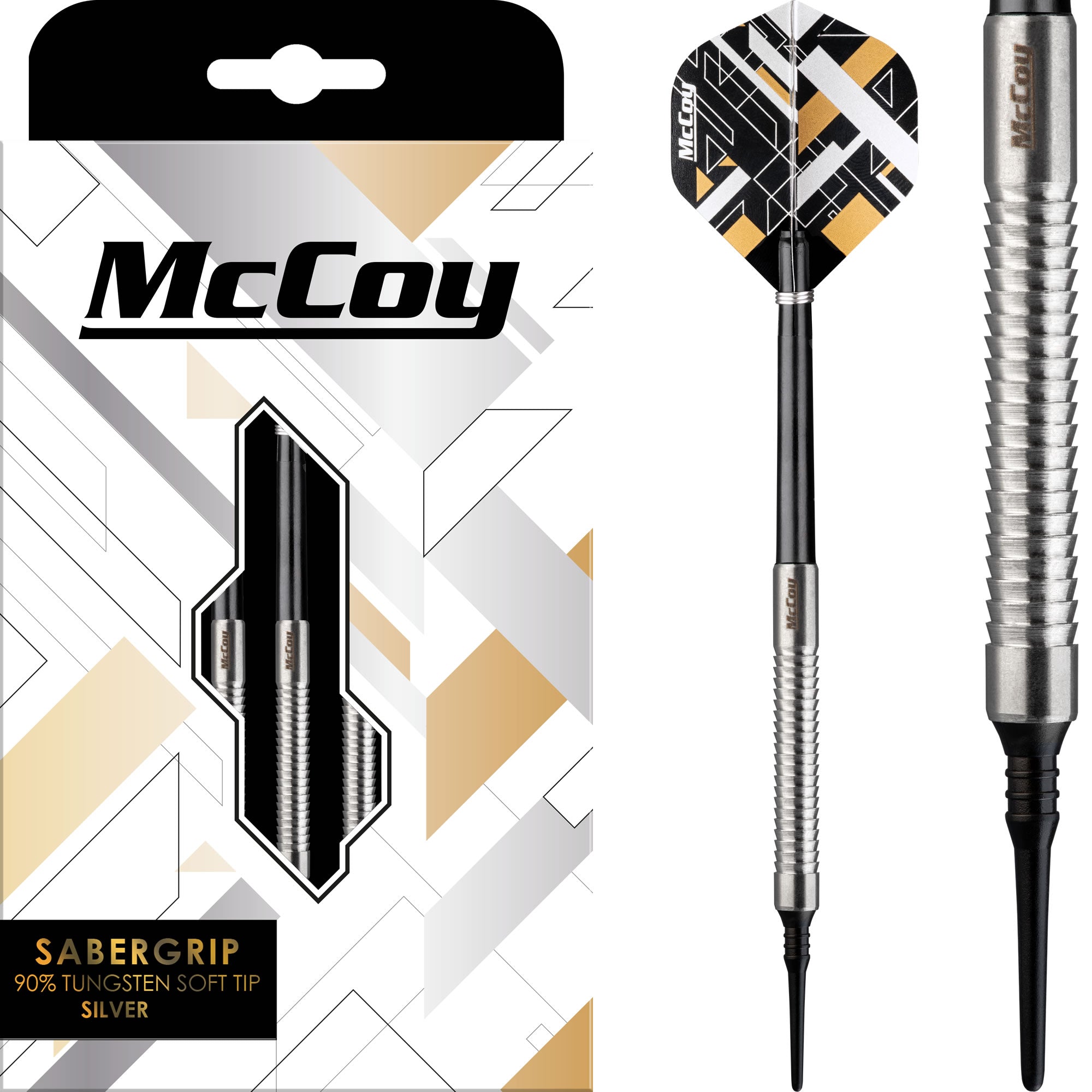 McCoy Sabergrip 90 Soft Tip Tungsten Silver