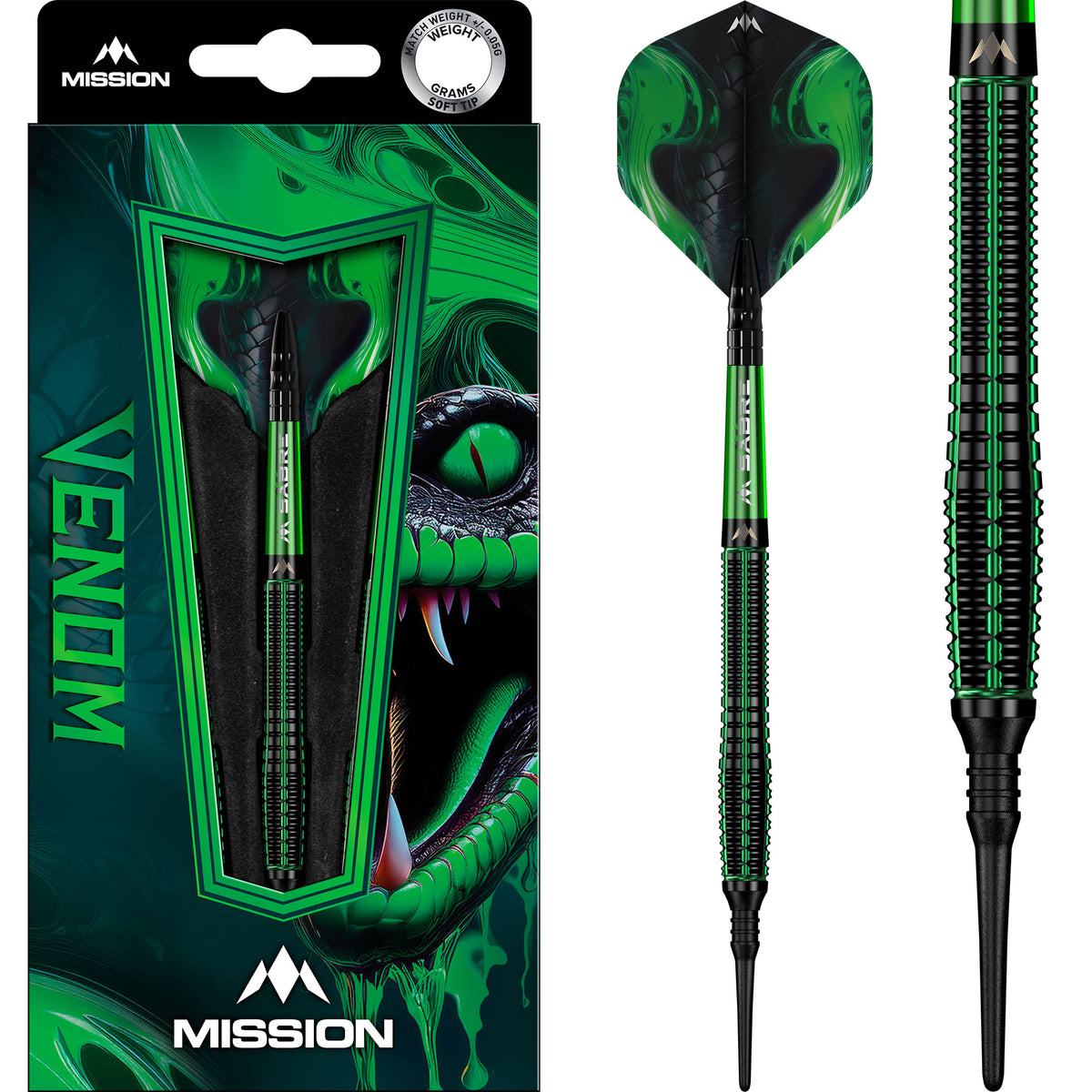 Mission Venom Darts - Soft Tip - 90% Tungsten