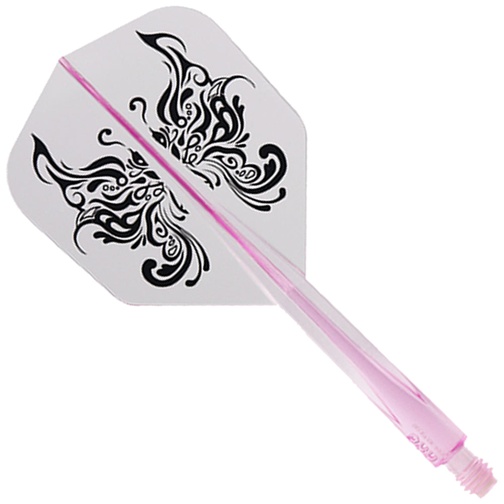 Condor AXE Dart Flights Tribal Butterfly Small Clear Pink