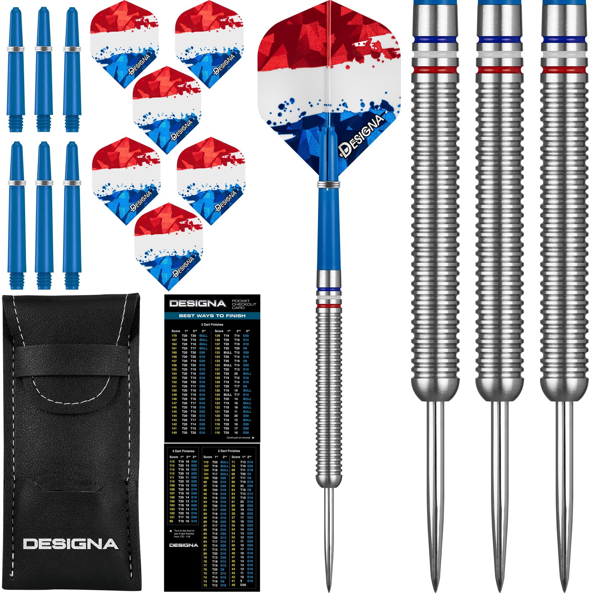 deres trådløs nylon Designa Patriot-X Darts - Steel Tip - Holland