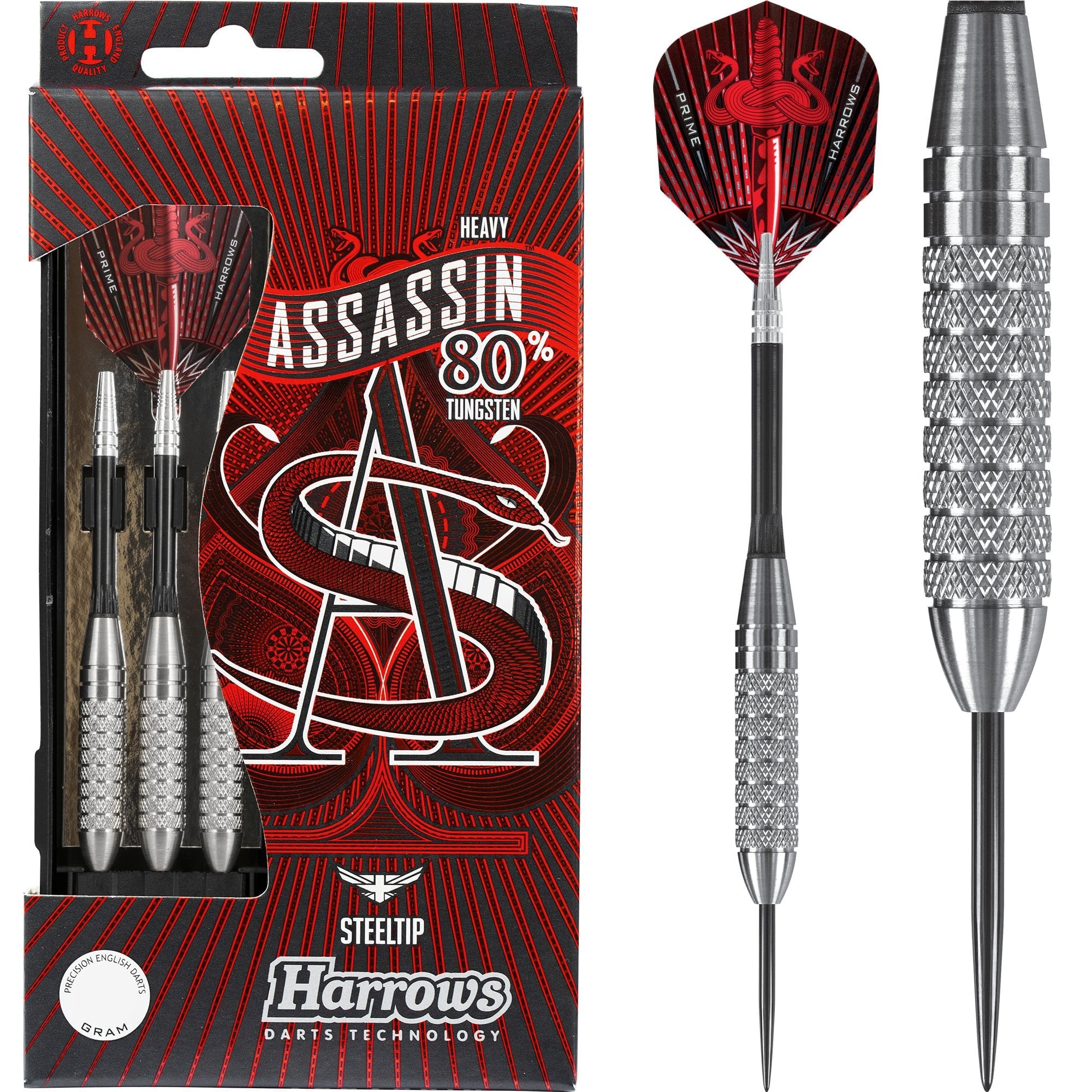 Harrows Assassin Darts Steel Tip - - Knurled - 38g