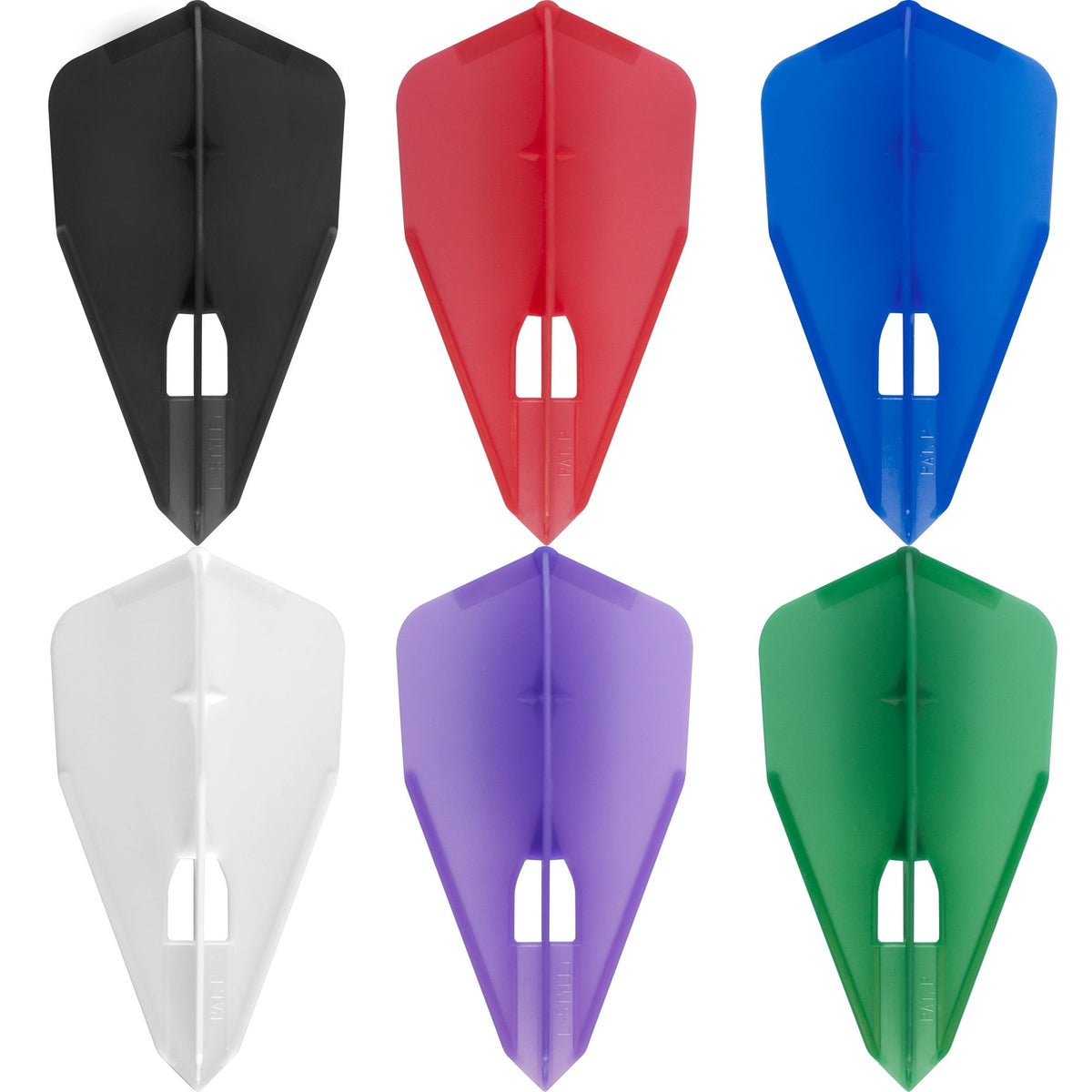 L-Style Series Flight - Standard Mix Champagne Ring Compatible Dart Flights (3 Pack, White)