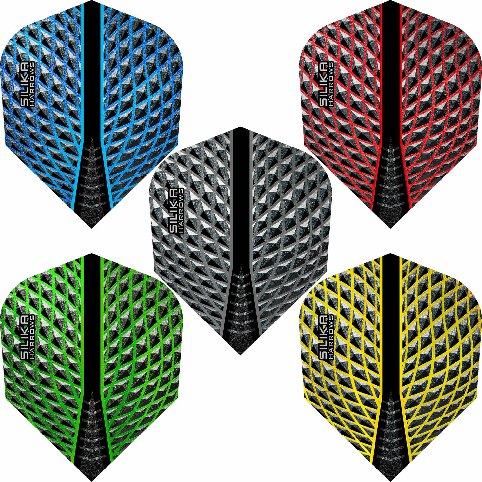 Harrows Silika Dart Flights Tough Crystaline Coated Std No6