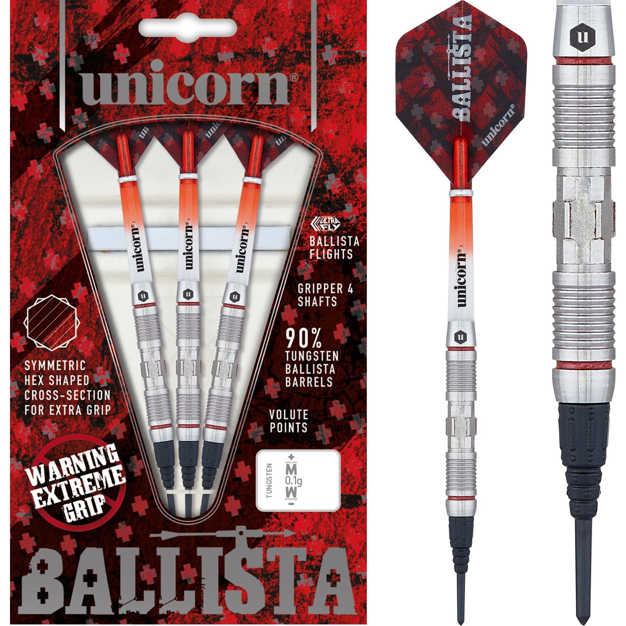 Strøm forretning Sandet Unicorn Ballista Darts - Style 2 - Soft Tip - Extreme Hex Grip