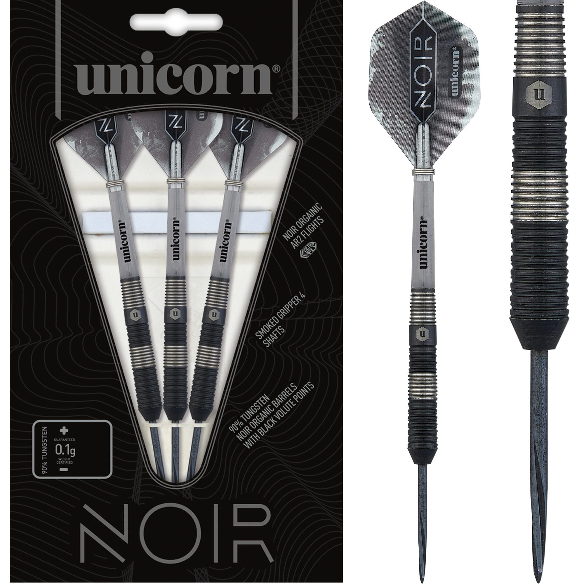 At afsløre Aubergine sælge Unicorn Noir Darts - Style 3 - Steel Tip - Black - Tapered Design