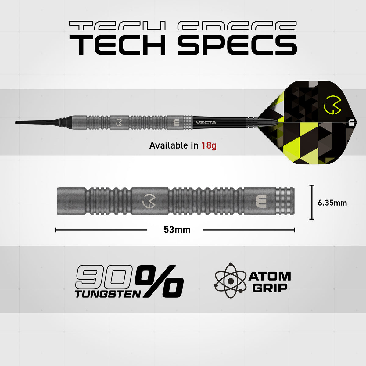 Winmau Michael van Gerwen Darts - Soft Tip - 90% Tungsten - TS