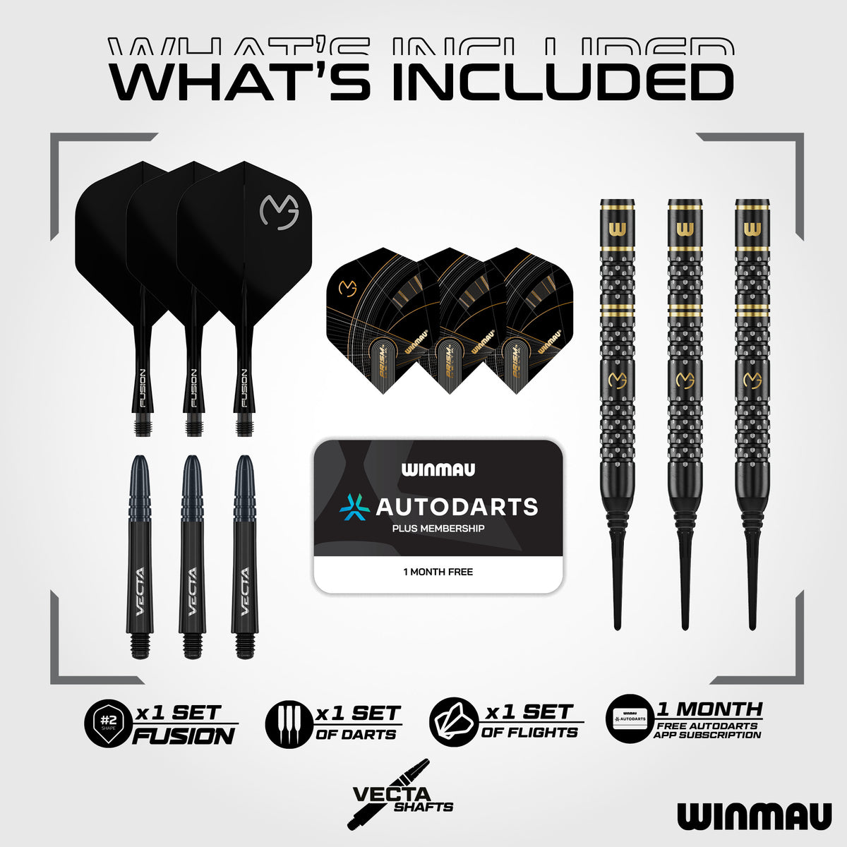 Winmau Michael van Gerwen Darts - Soft Tip - 90% Tungsten - W-Max