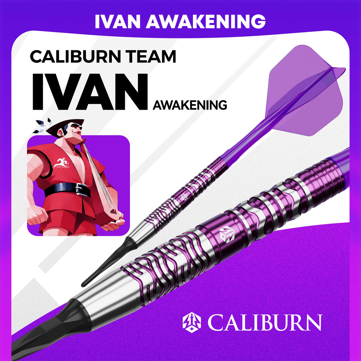 Caliburn Awakening Darts - Soft Tip - 90% Tungsten - Ivan