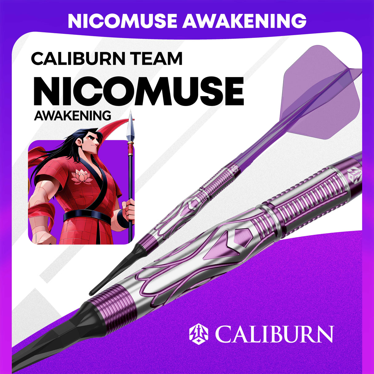 Caliburn Awakening Darts - Soft Tip - 90% Tungsten - Nicomuse