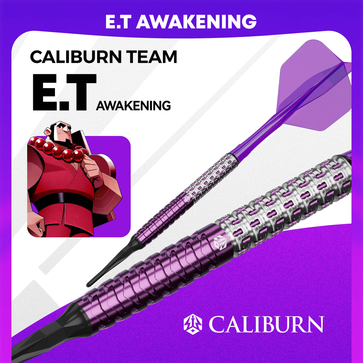 Caliburn Awakening Darts - Soft Tip - 90% Tungsten - E.T