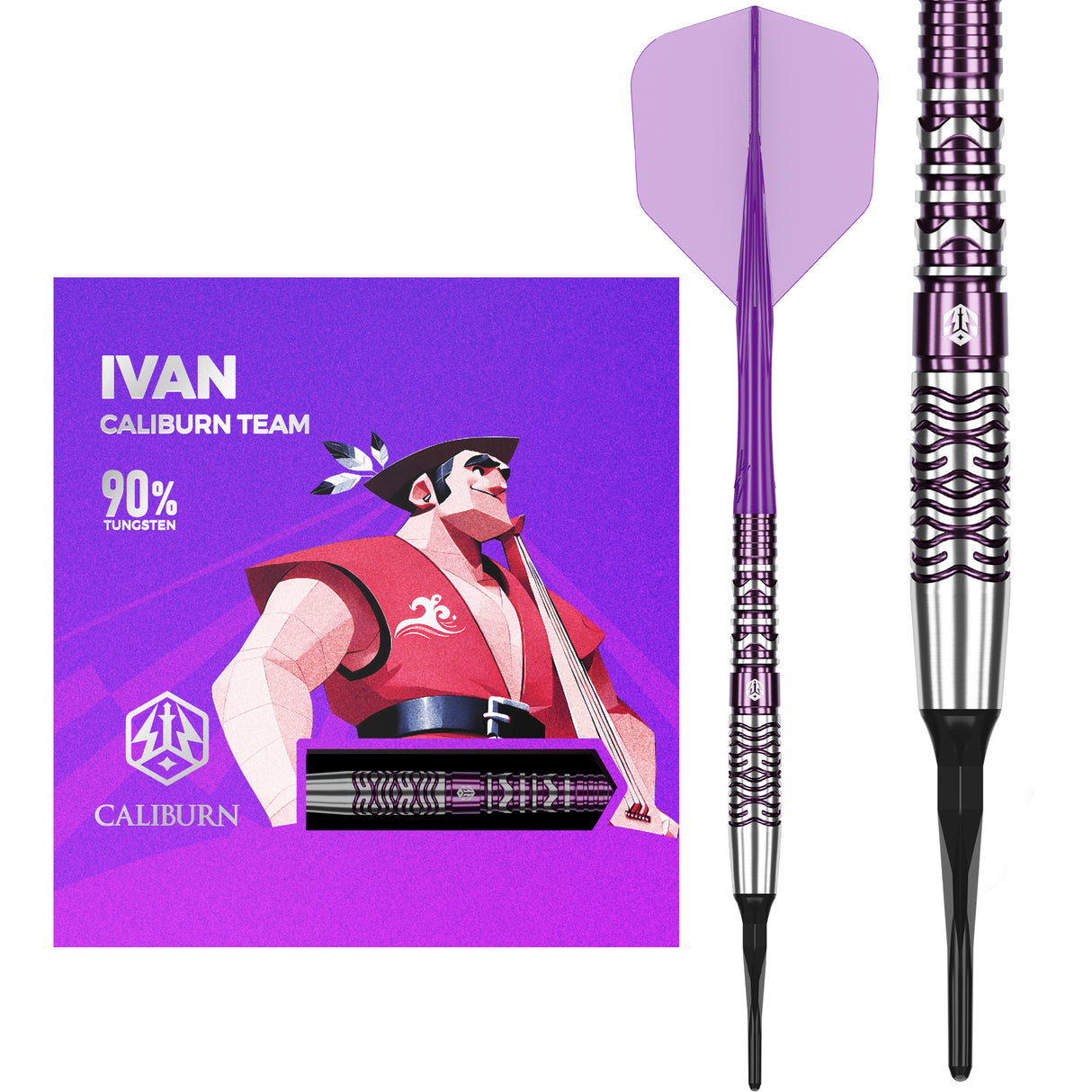 Caliburn Awakening Darts - Soft Tip - 90% Tungsten - Ivan