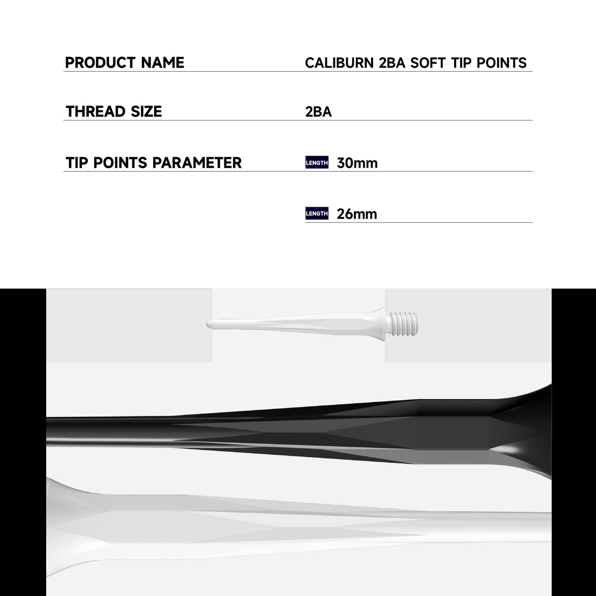 Caliburn Soft Tip Darts - Pack 50