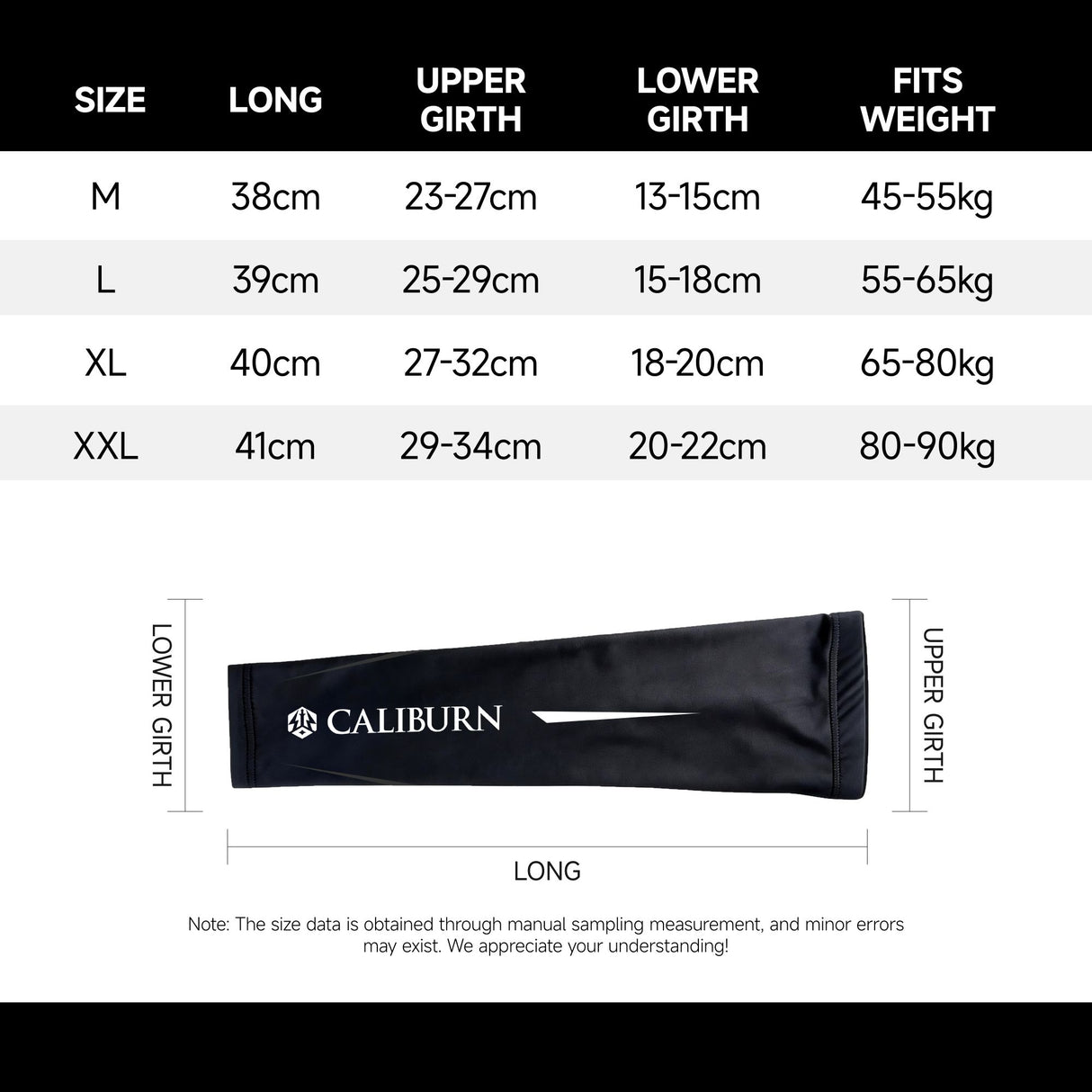 CALIBURN Darts REACH Arm Sleeves (Pair) - Black