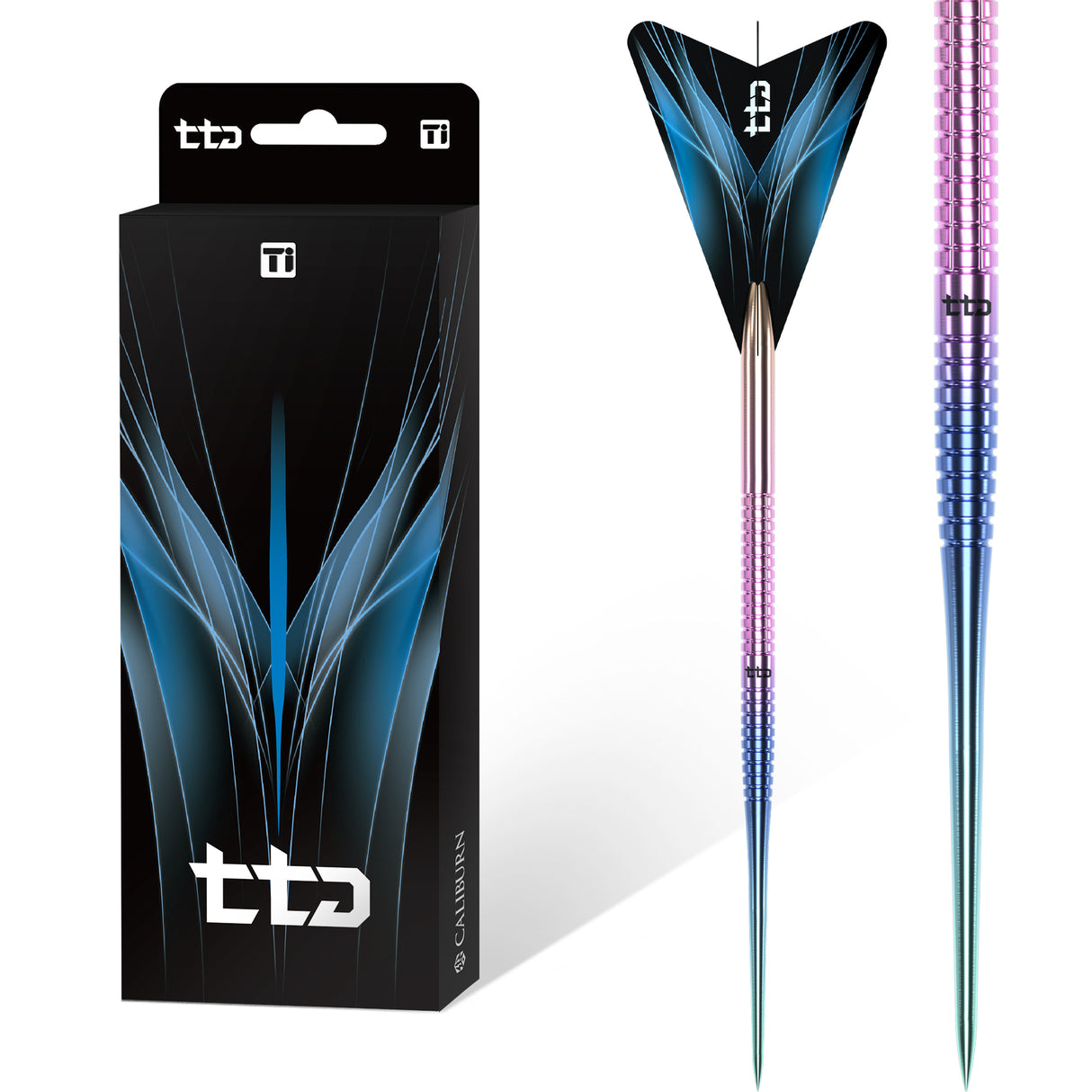 Caliburn TTD Darts - Complete Titanium Dart - T1 - Rainbow