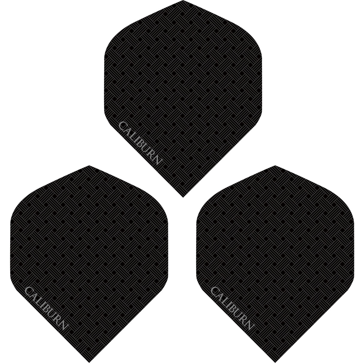 Caliburn Dart Flights - 100 Micron - Standard No2 - Logo - Black