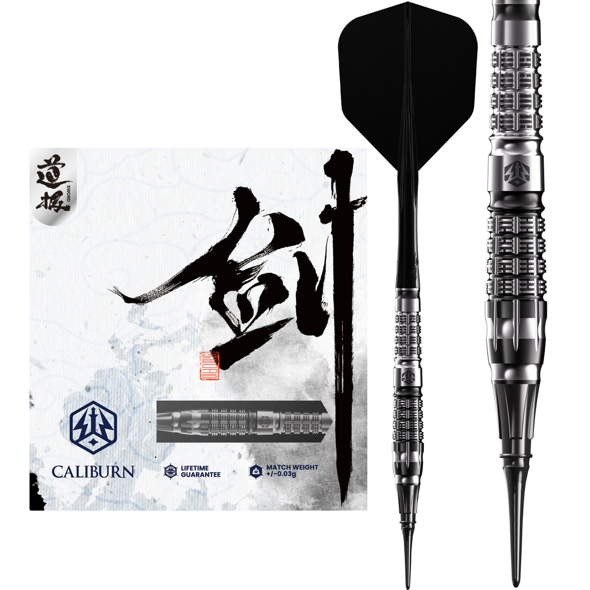 Caliburn Sword Darts - Soft Tip - 95% Tungsten - S5 - 20g