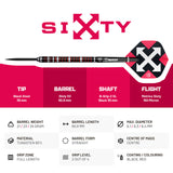 BULL'S Sixty Darts - Steel Tip - 90% Tungsten - S2