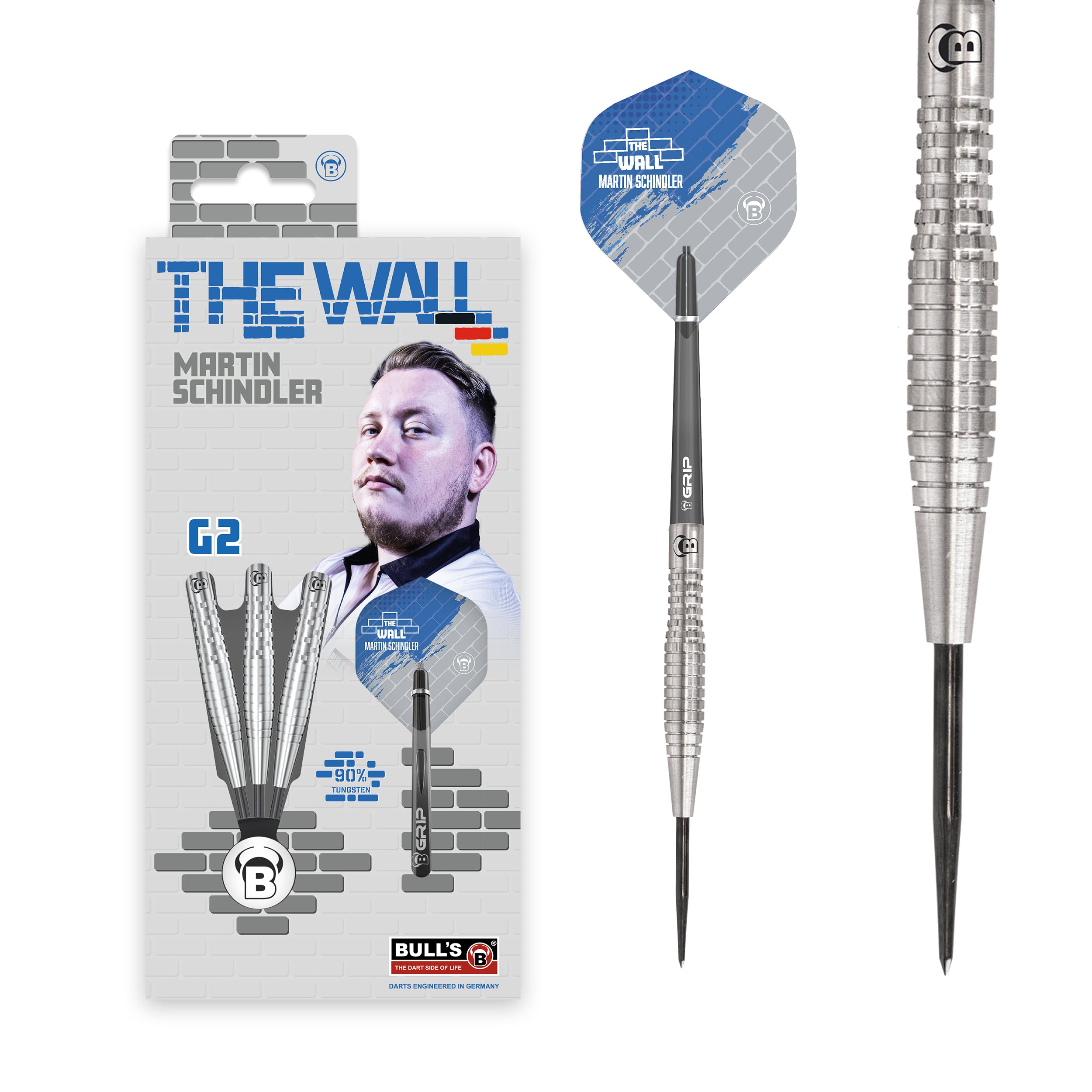 マーティンシンドラー　G2 23g BULL'S Martin Schindler Darts - Steel Tip - 90% Tungsten - G2