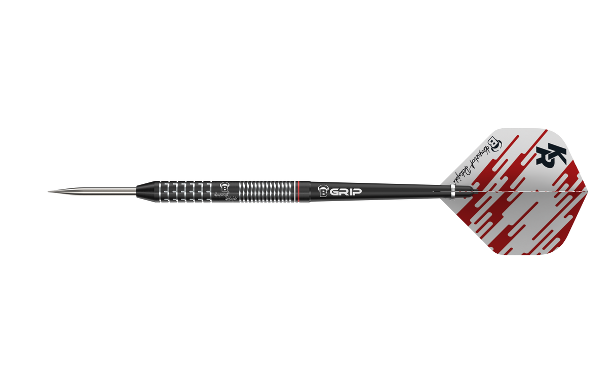 BULL'S Krysztof Ratajski Darts - Steel Tip - 90% Tungsten - Black