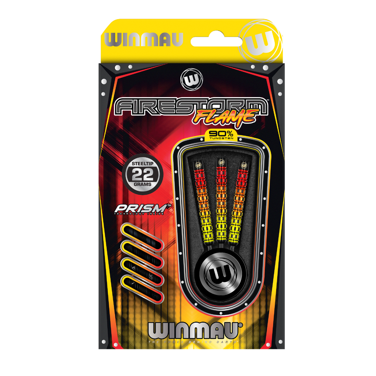 Winmau Firestorm Darts - Steel Tip - 90% Tungsten - Flame 1