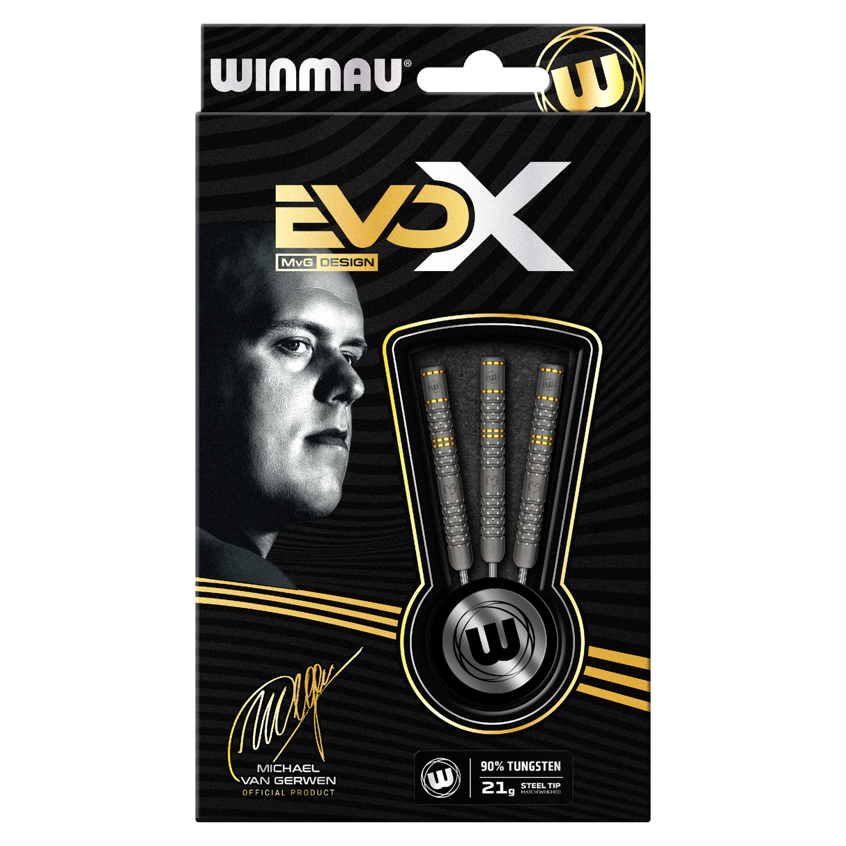 Winmau Michael van Gerwen Darts - Steel Tip - 90% Tungsten - Evo X