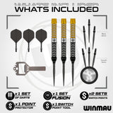Winmau Exion Switch Darts - Steel Tip - 90% Tungsten - Parallel