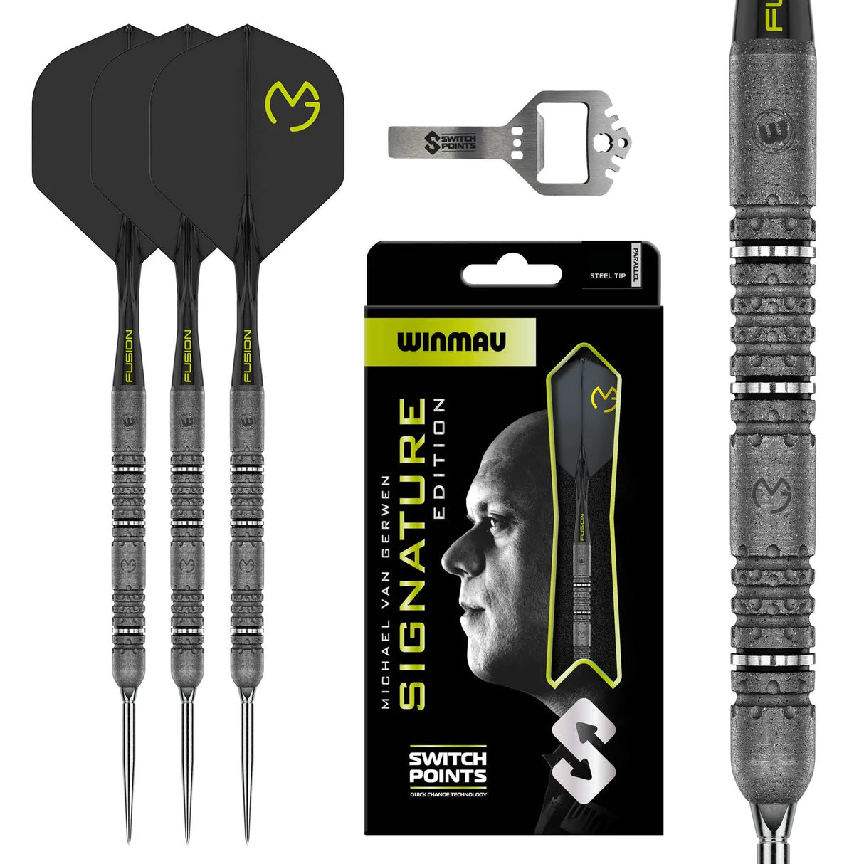 Winmau Michael van Gerwen Switch Darts - Steel Tip - 90% Tungsten - Signature