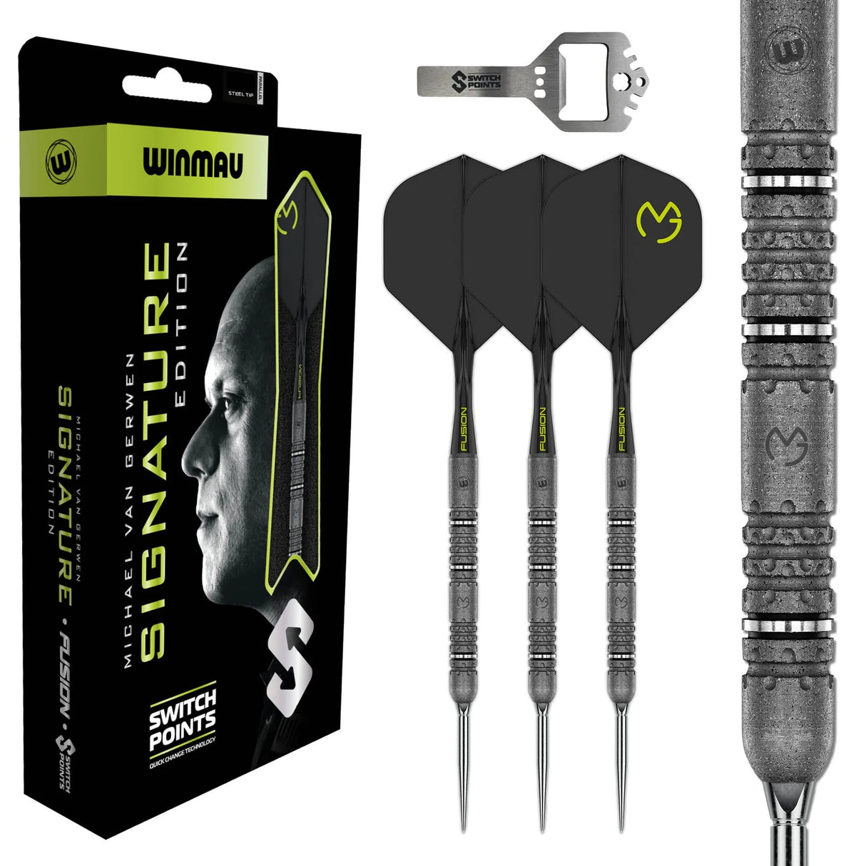 Winmau Michael van Gerwen Switch Darts - Steel Tip - 90% Tungsten - Signature