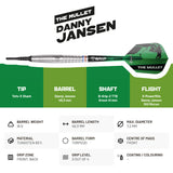 BULL'S Danny Jansen Darts - Soft Tip - 90% Tungsten - G2