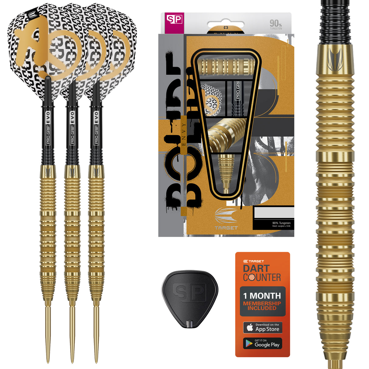 Target Bolide Envy Darts - Steel Tip - 90% Tungsten - 01