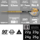 Target Bolide Envy Darts - Steel Tip - 90% Tungsten - 01