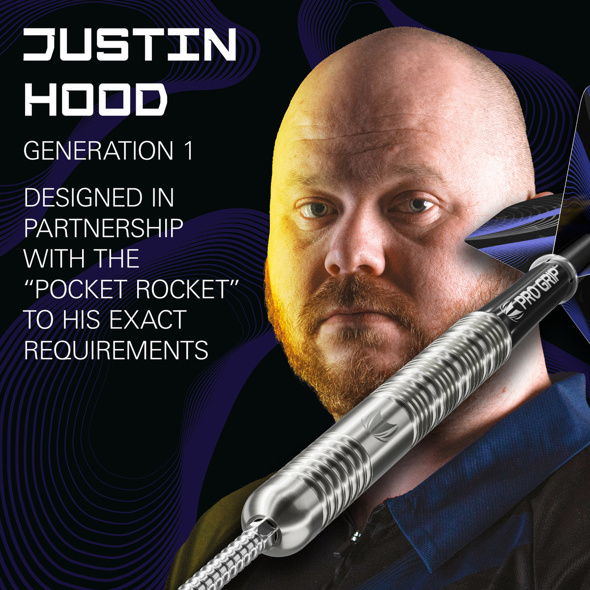 Target Justin Hood Darts - Steel Tip - 90% Tungsten