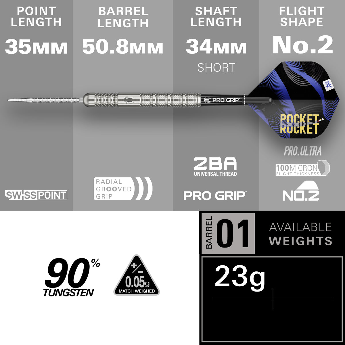 Target Justin Hood Darts - Steel Tip - 90% Tungsten