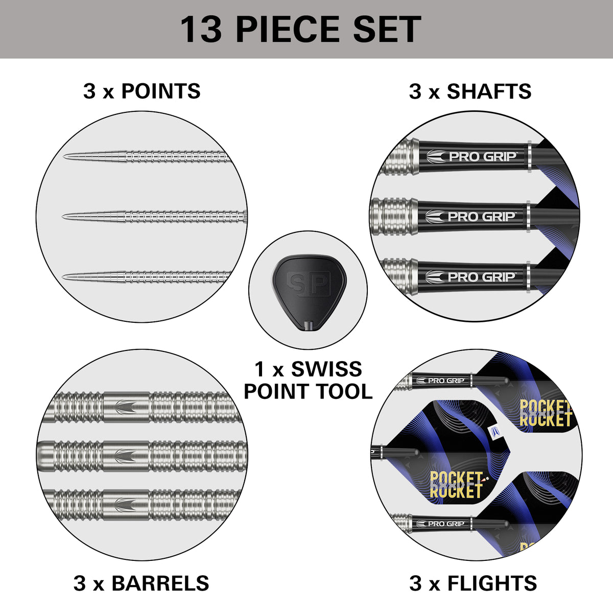 Target Justin Hood Darts - Steel Tip - 90% Tungsten