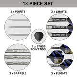 Target Justin Hood Darts - Steel Tip - 90% Tungsten