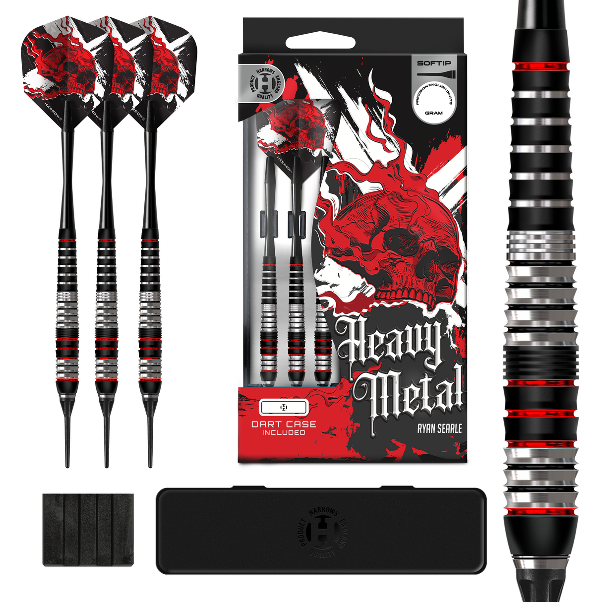 Harrows Ryan Searle Darts - Steel Tip - Brass - Heavy Metal