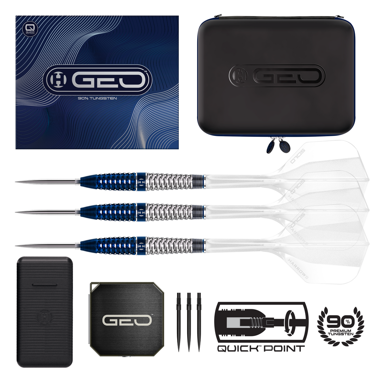 Harrows Geo Darts - Steel Tip - 90% Tungsten - Geo 02