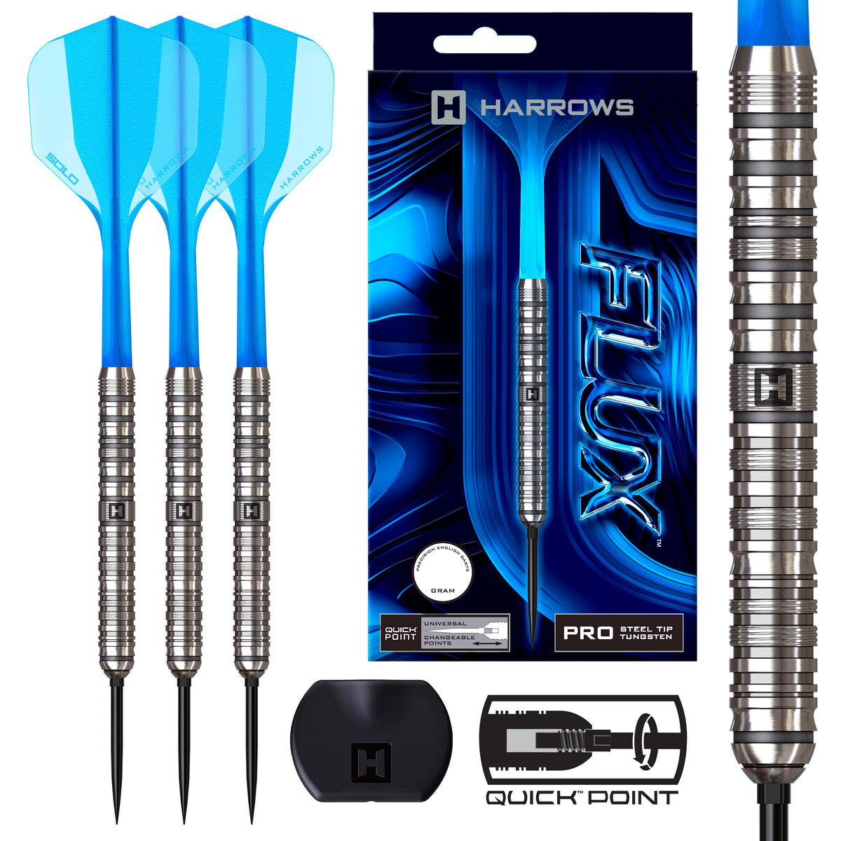Harrows Flux Darts - Steel Tip - Pro Tungsten