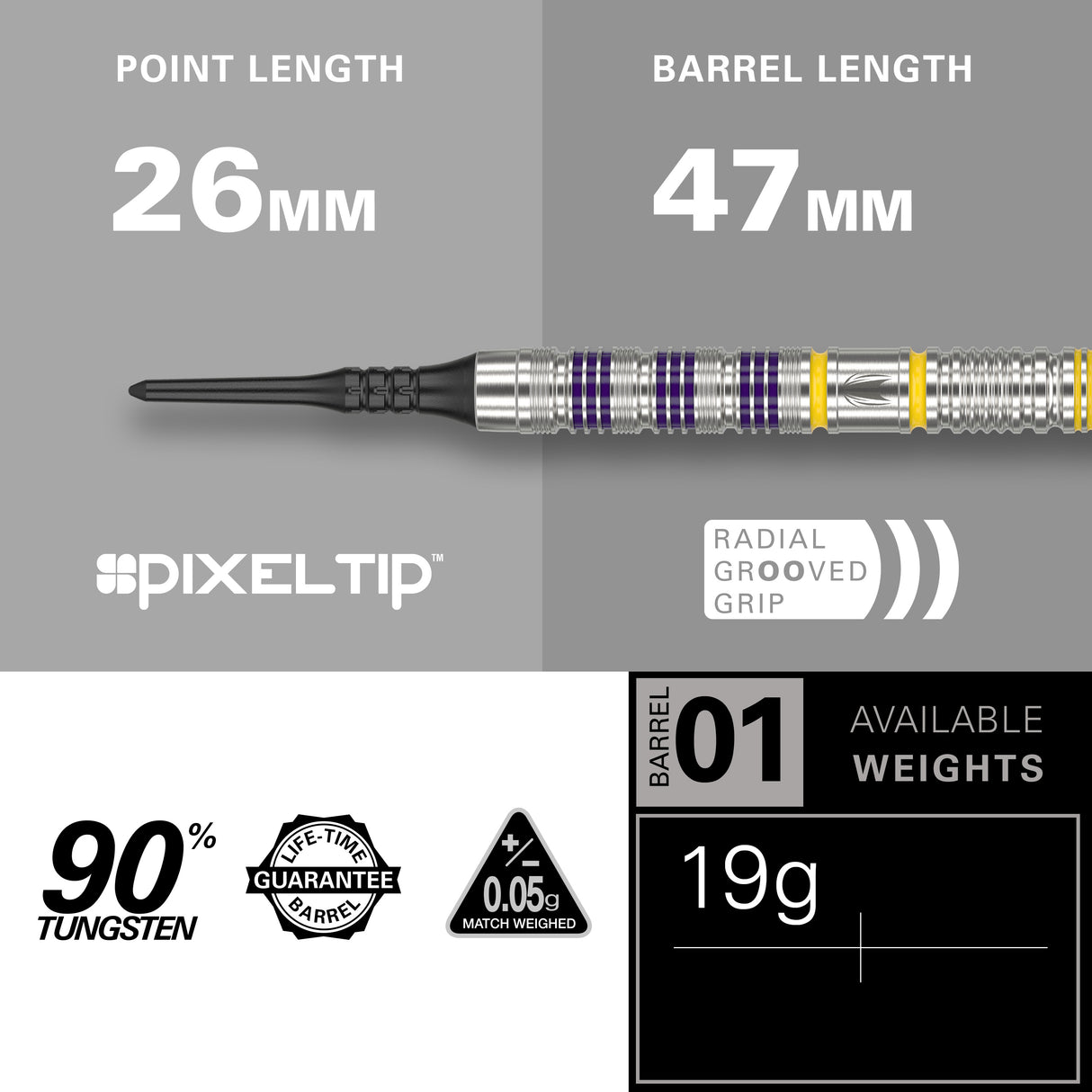 Target Luke Littler Darts - Soft Tip - 95% Tungsten - Loadout
