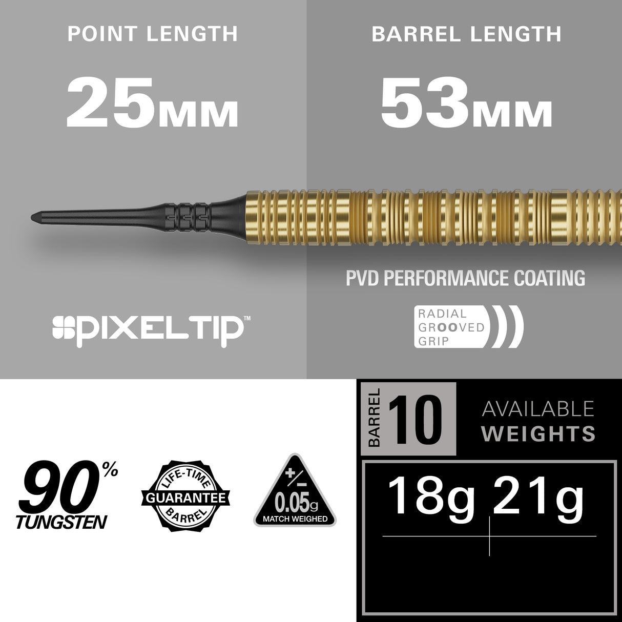 Target Bolide Envy Darts - Soft Tip - 90% Tungsten - 10