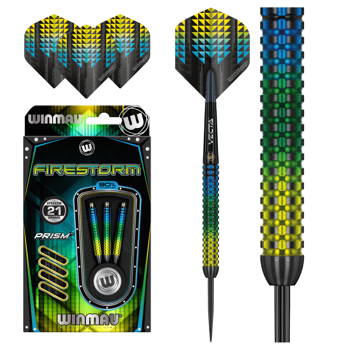 Winmau Firestorm Darts - Steel Tip - 90% Tungsten