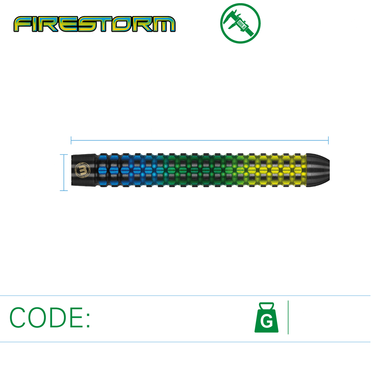 Winmau Firestorm Darts - Steel Tip - 90% Tungsten