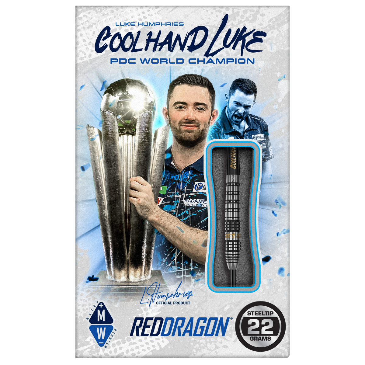 Red Dragon Luke Humphries Darts - Steel Tip - 90% Tungsten - Prestige