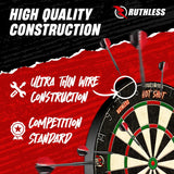 Ruthless Hotshot Home Darts Centre - HDC - inc. Dartboard, Surround and 2 sets of darts