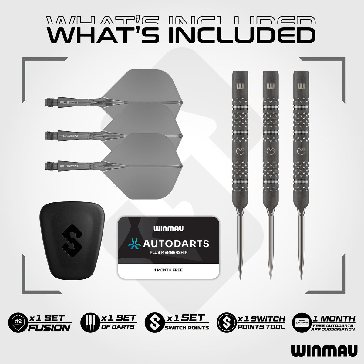 Winmau Michael van Gerwen Switch Darts - Steel Tip - 90% Tungsten - TS-Pro