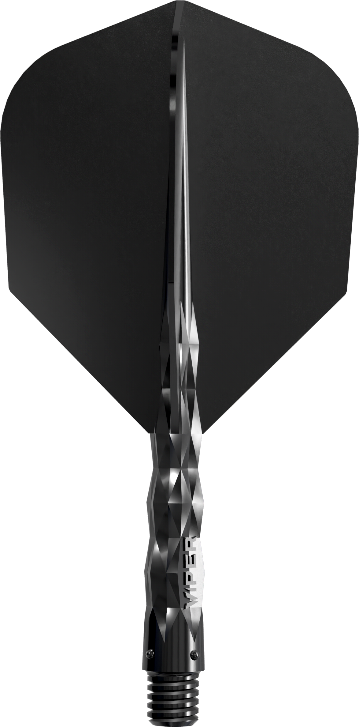 Viper Diamond Core Dart Flights - Moulded Flights & Shaft - Standard - Black