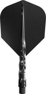 Viper Diamond Core Dart Flights - Moulded Flights & Shaft - Standard - Black