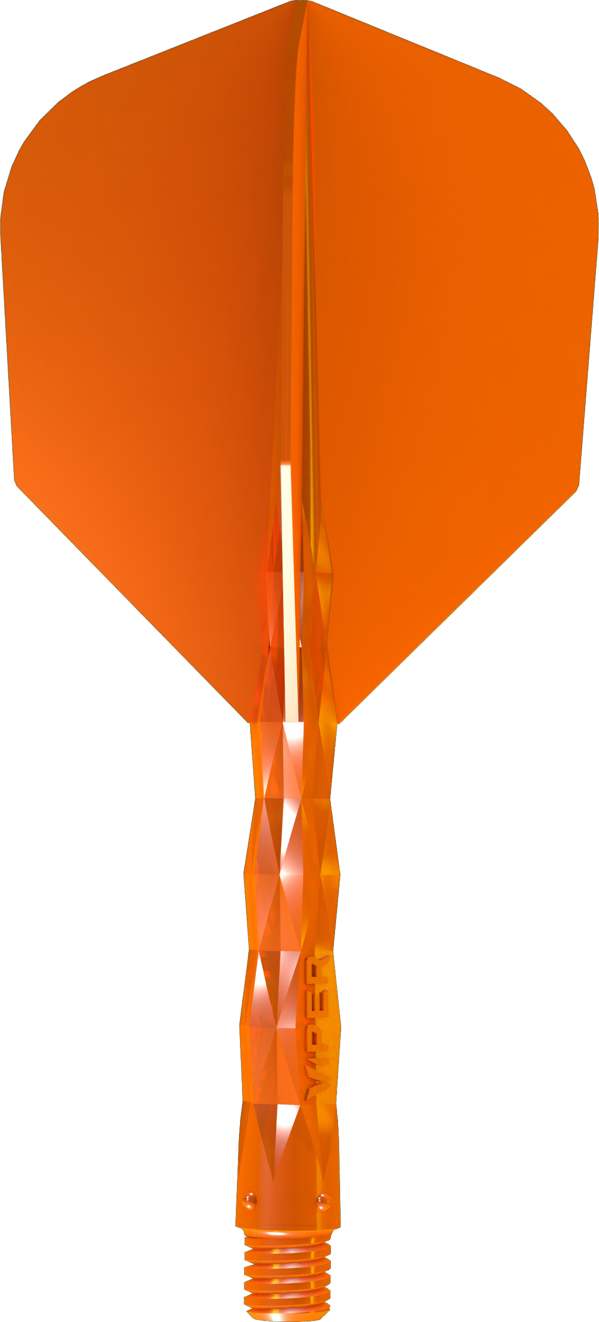 Viper Diamond Core Dart Flights - Moulded Flights & Shaft - Standard - Neon Orange