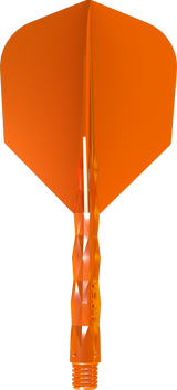 Viper Diamond Core Dart Flights - Moulded Flights & Shaft - Standard - Neon Orange